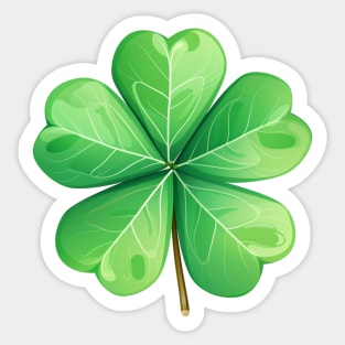 Shamrock in St Patricks day lucky day Sticker